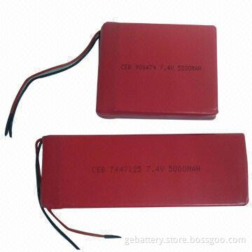 7.4V/5,000mAh Li-Po Battery Packs, Flexibility of Physical Dimension